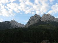 Pohled na hory z parkovit v Hammersbachu (753m)